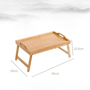Schéma de dimensions du plateau de lit en bambou 50cm x 30cm x 23,5cm