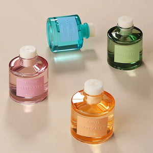 Diffuseur à bâtonnets aromatiques 50 ml flacon verre avec étiquette