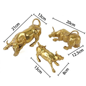 Dimensions des trois tailles de la statue taureau en cm