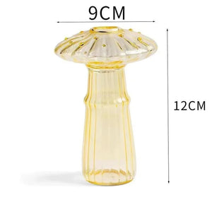 Dimensions du vase champignon en verre 9 cm de largeur et 12 cm de hauteur