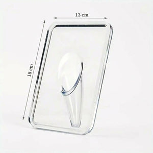 Dimensions du vase à fleurs rectangle en acrylique transparent 18 cm de hauteur et 13 cm de largeur