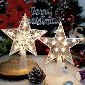 Deux modèles d étoile LED pour sapin de Noël côte à côte