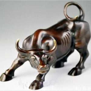 Figurine taureau Wall Street métal bronze décoration