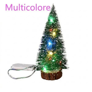 Sapin de Noël artificiel LED multicolore avec boîtier à piles