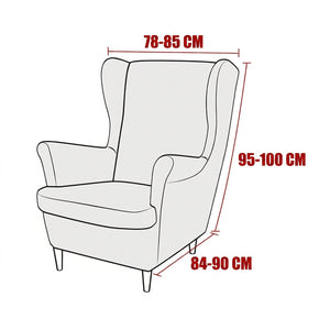 Guide des mesures du fauteuil bergère avec les dimensions en cm