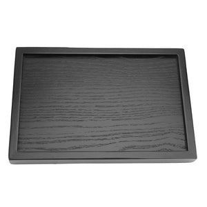 Plateau de service en bois massif noir vue 5