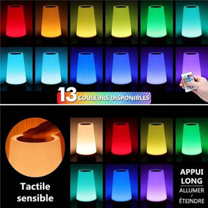 Zone tactile sensible et treize couleurs disponibles avec télécommande