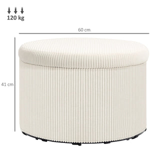 Dimensions du pouf rond 60 cm de diamètre et 41 cm de hauteur
