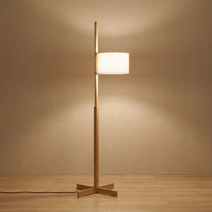 Lampadaire japonais variante bois naturel clair