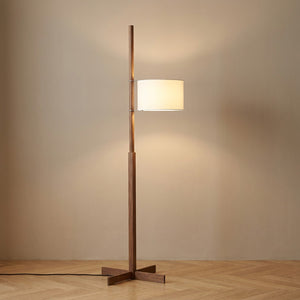 Lampadaire japonais variante bois noyer foncé