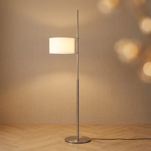 Lampadaire japonais variante métal chrome argenté