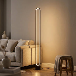 Lampadaire LED design boucle minimaliste salon moderne