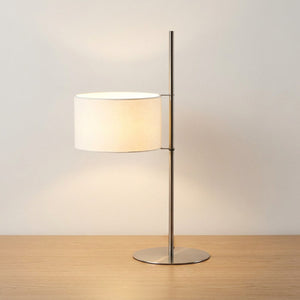 Lampe à poser japonaise variante métal chrome détail