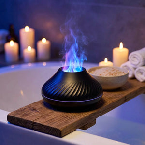 Diffuseur volcanique ambiance spa salle de bain LED multicolore bougies