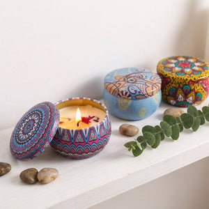 Bougies romantiques lot de 4 motifs islamiques