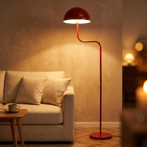 Lampadaire champignon dans un salon style rétro