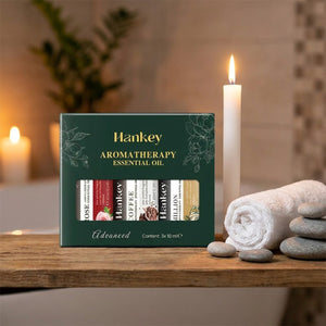 Coffret aromathérapie sur tablette zen avec bougie et galets