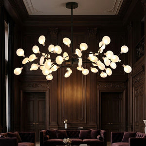 Lustre constellation nordique Noir 54 lumières