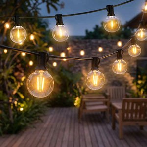 Guirlande lumineuse guinguette extérieure globe LED G40 IP65 terrasse