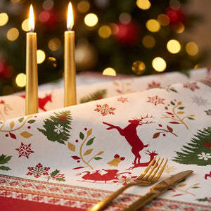 Nappe de Noël polyester imperméable décoration table maison
