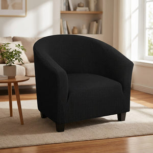 Housse de fauteuil cabriolet en maille polaire noire