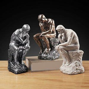 Statue Penseur Rodin résine - vue détail