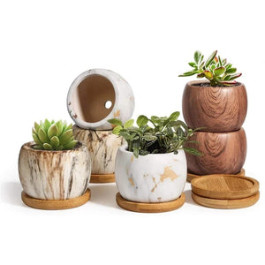 Pot en céramique succulentes décoration nordique - photo 1