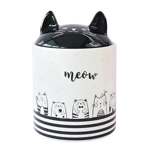 Pot en céramique oreilles de chat vue ensemble des deux tailles disponibles