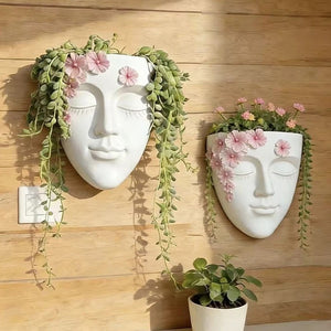 Pot mural visage en résine - taille et proportions
