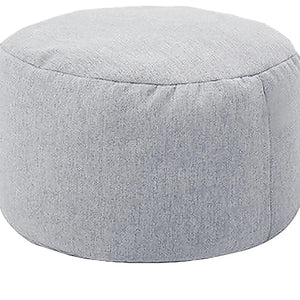 Pouf rond en lin Argenté