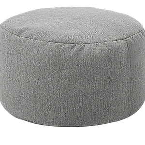 Pouf rond en lin Gris