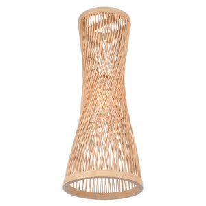 Suspension bambou sablier fond blanc