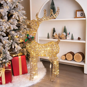 Renne de Noël lumineux en fil de métal – vue 7