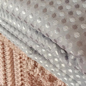 Texture gaufrée imperméable du tissu vue en macro