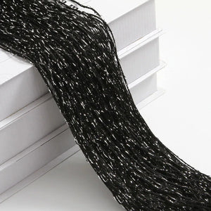 Rideau de fils à paillettes coloris Noir