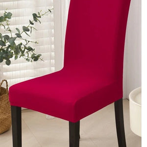 Housse de chaise de salle à manger rouge
