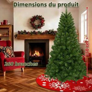 Dimensions du sapin de Noël artificiel 150 cm avec 260 branches