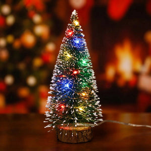 Sapin de Noël artificiel LED enneigé - ambiance 3