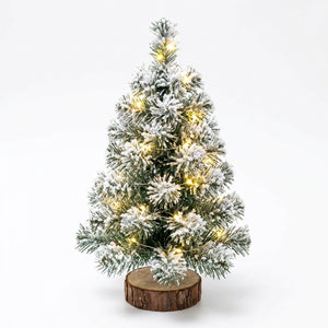 Sapin de Noël artificiel LED enneigé miniature