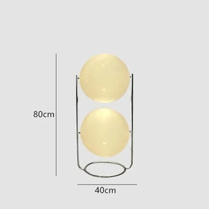 Schéma dimensions lampadaire 2 boules 80 cm