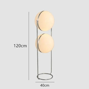 Schéma dimensions lampadaire 2 boules 120 cm