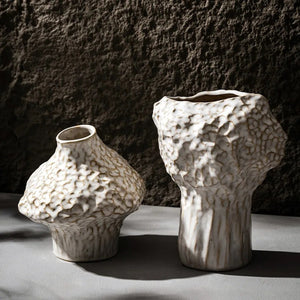 Vases céramique wabi sabi blanc design organique artisanal