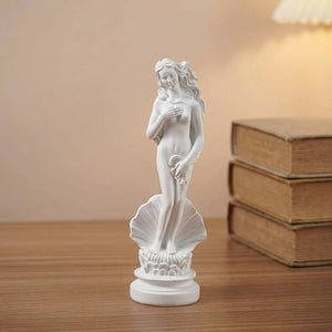 Statue Vénus résine blanche 18 cm décoration bureau étagère mythologie grecque