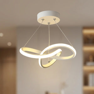 Suspension LED nordique coloris blanc allumée