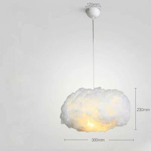 Schéma dimensions suspension nuage 30cm