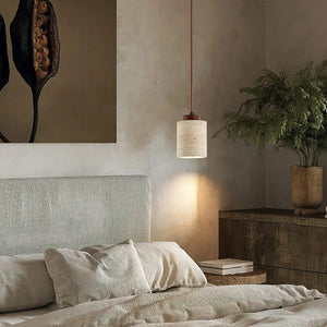 Suspension travertin élancée chambre à coucher japonaise