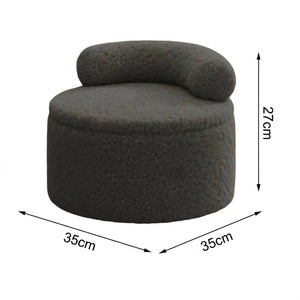 Dimensions du tabouret pouf rond 35 cm de diamètre sur 27 cm de hauteur