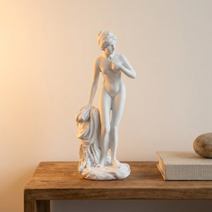 Aphrodite drapée 19 cm sculpture résine blanche