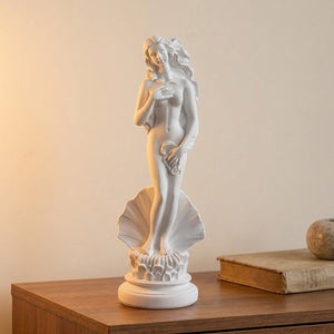Vénus à la coquille 36 cm sculpture résine blanche