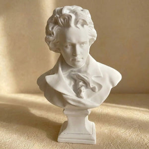 Buste Beethoven en résine blanche style classique
